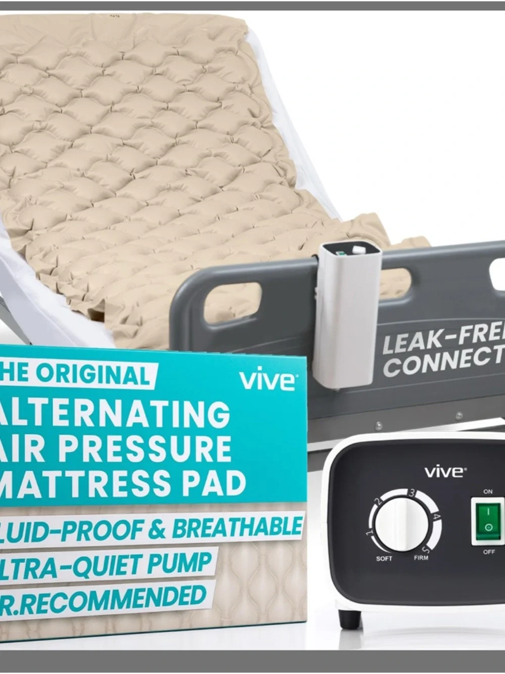 Vive Alternating Air Pressure Mattress Pad - Beige